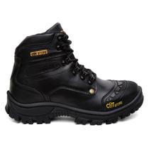 Bota Coturno Preto Cat Store Masculino Segurança Bico Pvc