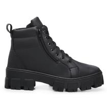 Bota Coturno Preto Feminino Blogueira Cano Curto Lançamento Inverno 23