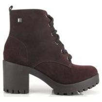 Bota Coturno Ramarim Ankle Boot Couro Café 2056101