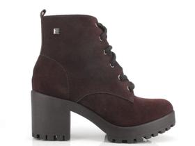 Bota Coturno Ramarim Ankle Boot Couro Café 2056101