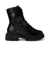 Bota Coturno Ramarim Cano Curto com Fivela Preto