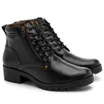 Bota Coturno Rosa do Nilo Sola Tratorada Com Zíper E Cadarço