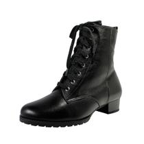 Bota Coturno Salto Baixo Grosso 3cm Cano Curto Bico Redondo Luiza Sobreira Preta Mod. 2199 Bota Coturno Salto Baixo Grosso 3cm Cano Curto Bico Redondo Luiza Sobreira Preta Mod. 2199