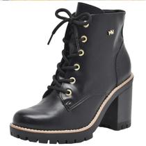 Bota Coturno Salto Feminino Conforto Moderno Via Marte