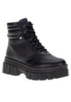 Bota Coturno Salto Grosso Baixo Feminino Ramarim 2364102 Preto