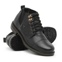 Bota Coturno sapato social Masculina em Couro Palmilha em Gel (JO410)