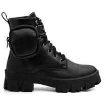 Bota Coturno Sax + Bag Removivel Preto