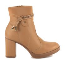 Bota Coturno Strass Salto Alto Feminina Mississipi
