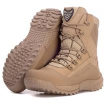 Bota Coturno Titanium Couro Militar Resistente Leve Macio