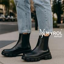 Bota Coturno Tratorada Chelsea Macia Confortável Bota Coturno Tratorada Chelsea Macia Confortável