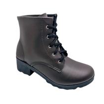 Bota Coturno Tratorada com Salto Cano Médio Feminina