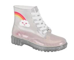 Bota Coturno Tratorada Infantil Menina PVC Galocha/Chuva