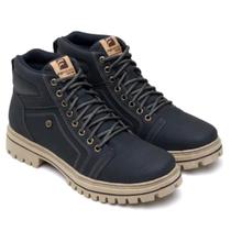 Bota Coturno Tratorado Masculino Preto e Marrom Bota Coturno Tratorado Masculino Preto e Marrom