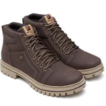 Bota Coturno Tratorado Masculino Preto e Marrom