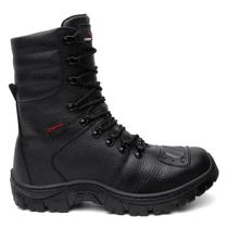 Bota Coturno Tratorado Masculino Tático Militar Pm Motoqueiro Em Couro Bota Coturno Tratorado Masculino Tático Militar Pm Motoqueiro Em Couro