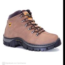 Bota Coturno Unissex Adventure em Couro Cano Curto Bege Bota Coturno Unissex Adventure em Couro Cano Curto Bege