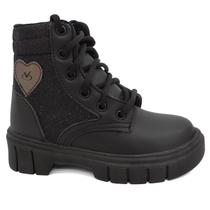 Bota coturno via vip kids menina vv5600 (01) - preto