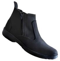 Bota Country Casual Masculina Couro Botina Resistente Forte Leve Macia Solado Costurado 2220 Preta