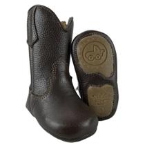 Bota Country De Bebê Original Caminhos da Roça Fóssil Marrom Bico Redondo Com Zíper - Ref. KB02 Bota Country De Bebê Original Caminhos da Roça Fóssil Marrom Bico Redondo Com Zíper - Ref. KB02