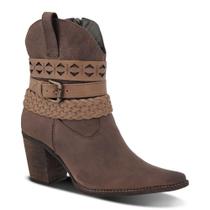 Bota Country Feminina Couro Bico Fino Dia a Dia Macia Moda