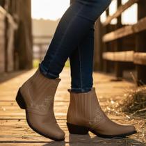Bota Country Feminina Marca Campolina Couro Nobuck Cor Rato Marrom Claro Costurado 3636 Bota Country Feminina Marca Campolina Couro Nobuck Cor Rato Marrom Claro Costurado 3636