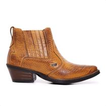 Bota country masculina bico fino feminina couro legitimo 4s