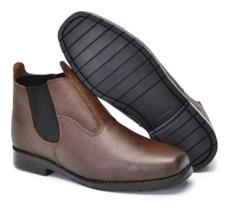 Bota country masculina botina em couro