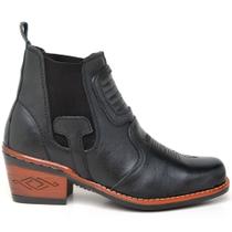 Bota Country Masculina Butina Bico fino Botina Couro Legítimo