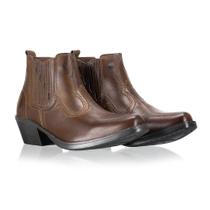 Bota Country Masculina Couro Cano Alto Trabalho Passeio