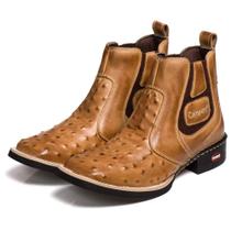 Bota Country Masculina Couro Cano Curto Bico Quadrado Cowboy Bota Country Masculina Couro Cano Curto Bico Quadrado Cowboy