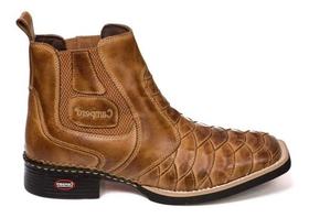 Bota Country Masculina Texana Escamada Cano Curto