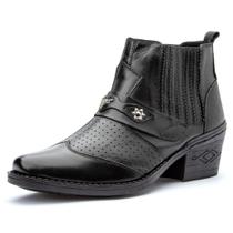 Bota country pierrô conforto lisa couro legítimo cor preta Bota country pierrô conforto lisa couro legítimo cor preta