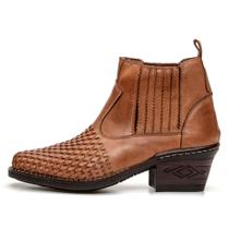 Bota country pierrô conforto tricê couro legítimo cor whisky