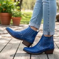Bota Country Texana Cor Azul Botina Couro Legitimo Estilo Vaquejada Cavalgada Rodeio Modelo 3736 Bota Country Texana Cor Azul Botina Couro Legitimo Estilo Vaquejada Cavalgada Rodeio Modelo 3736