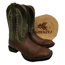 Bota Country Texana Masculina Goyazes Dallas Tabaco - Ref. 203051-CF