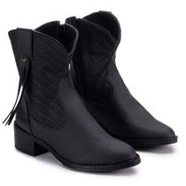 Bota Country Western Feminina IZA Com Franja Cano Médio GuGi 218-GG