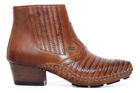 Bota Country Ziper Couro Legitimo Casco Tatu Vaquejada 4s