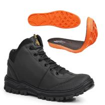 Bota couro adventure trilha earthquake mais palmilha grossa