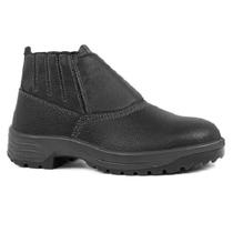 Bota Couro Bico Plástico Com/Elástico Usafe Fujiwara N-36 CA48413