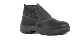 Bota Couro Bico Plástico Com Elástico Usafe N37 Bracol