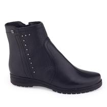 Bota Couro Bottero Feminina 346702 BOTNEW ARGOS baixa ziper Bota Couro Bottero Feminina 346702 BOTNEW ARGOS baixa ziper
