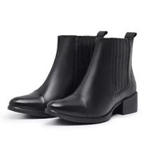 Bota Couro Chelsea Feminina Elástico Lateral DR04 Latego Preto Bota Couro Chelsea Feminina Elástico Lateral DR04 Latego Preto