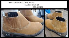 Bota couro elast. sola borracha no 42 nobuck castor