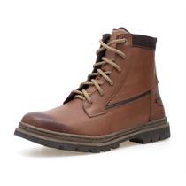 Bota Couro Legitimo Coturno Masculino Cano Medio Roraima Rota79 Cor Chocolate