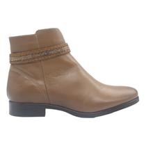Bota couro newborn cano curto feminina 9862