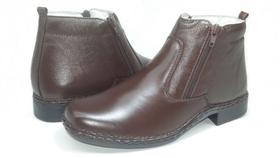 Bota Couro Nobre Legitimo Antiestresse C. Baixo Conforto