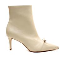 Bota Couro Off White Cano Curto Cecconello 2658010-2 Bota Couro Off White Cano Curto Cecconello 2658010-2