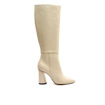 Bota Couro Off White Cano Longo Cecconello 1867009-6