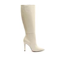 Bota Couro Off White Cano Longo Cecconello 1870014-44 Bota Couro Off White Cano Longo Cecconello 1870014-44