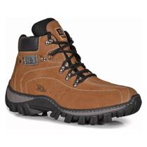 Bota Couro Palmilha Gel Coturno Adventure Leve Nobuck Trilha Moto